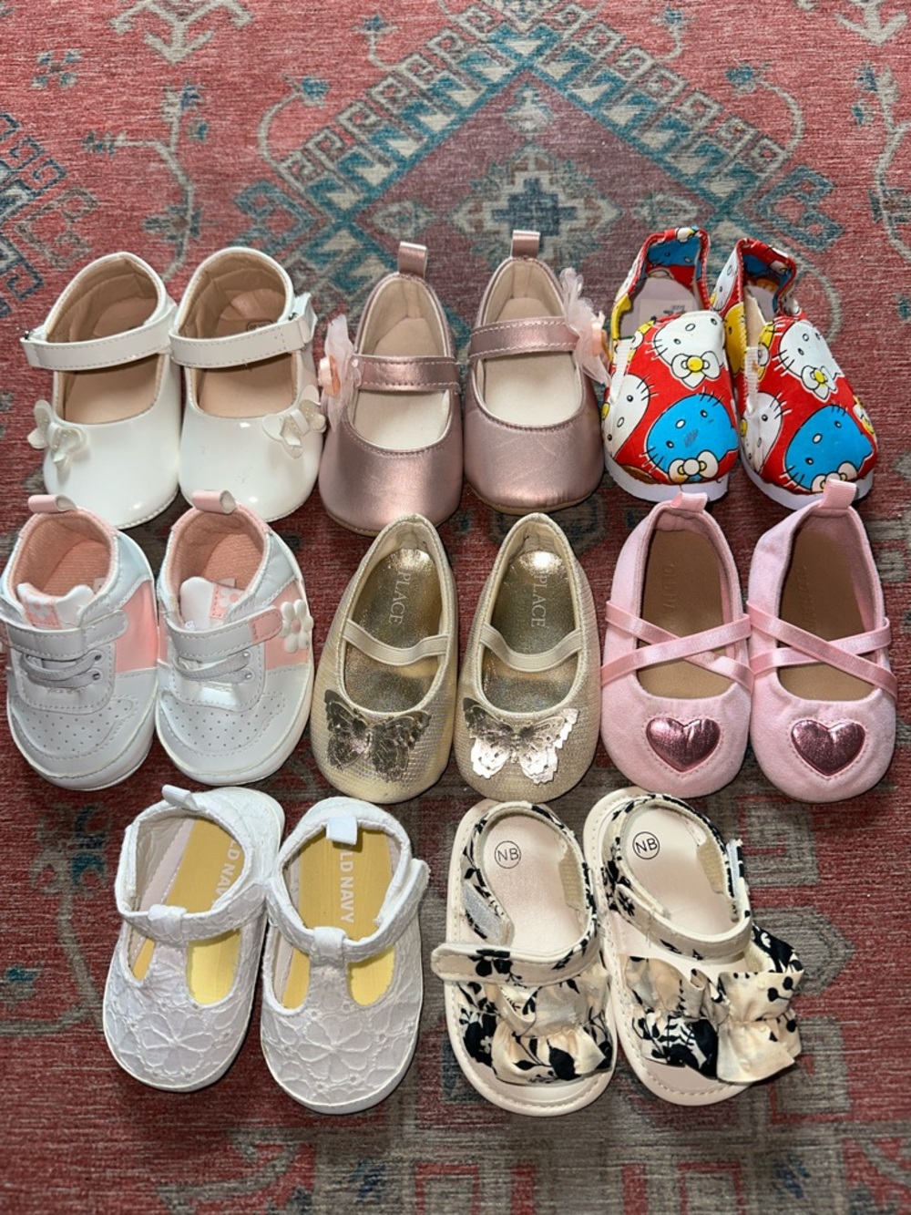 Preloved baby girl shoes NB-18mo